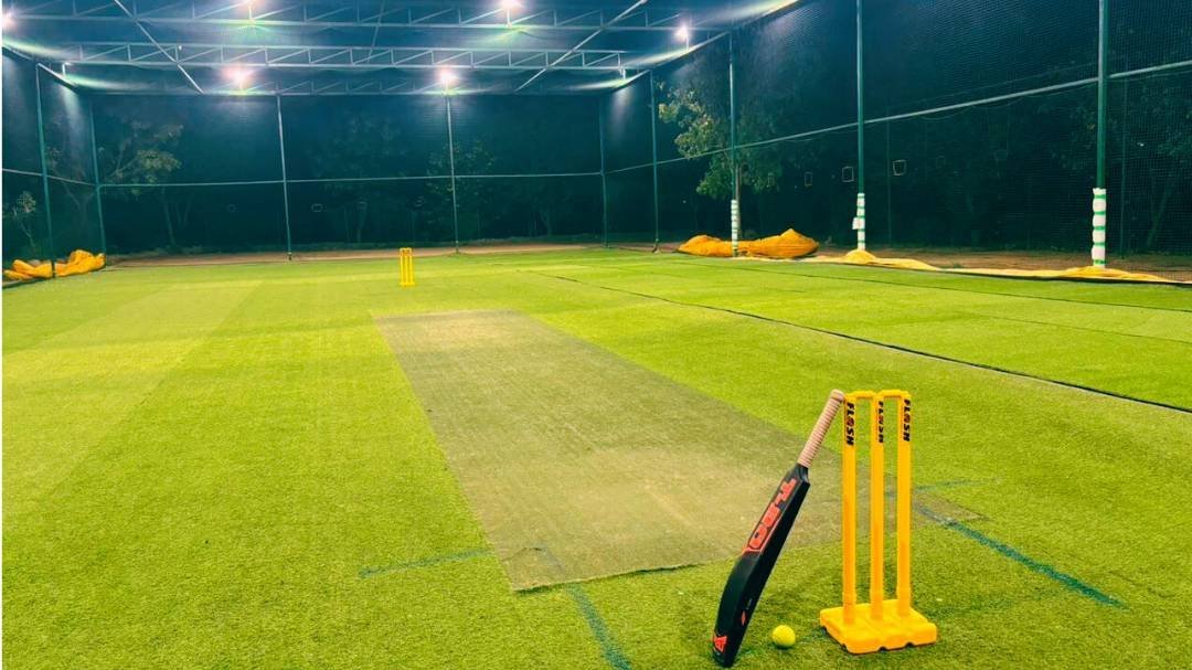 Wicket Zone Cricket Turf playing surface and netting